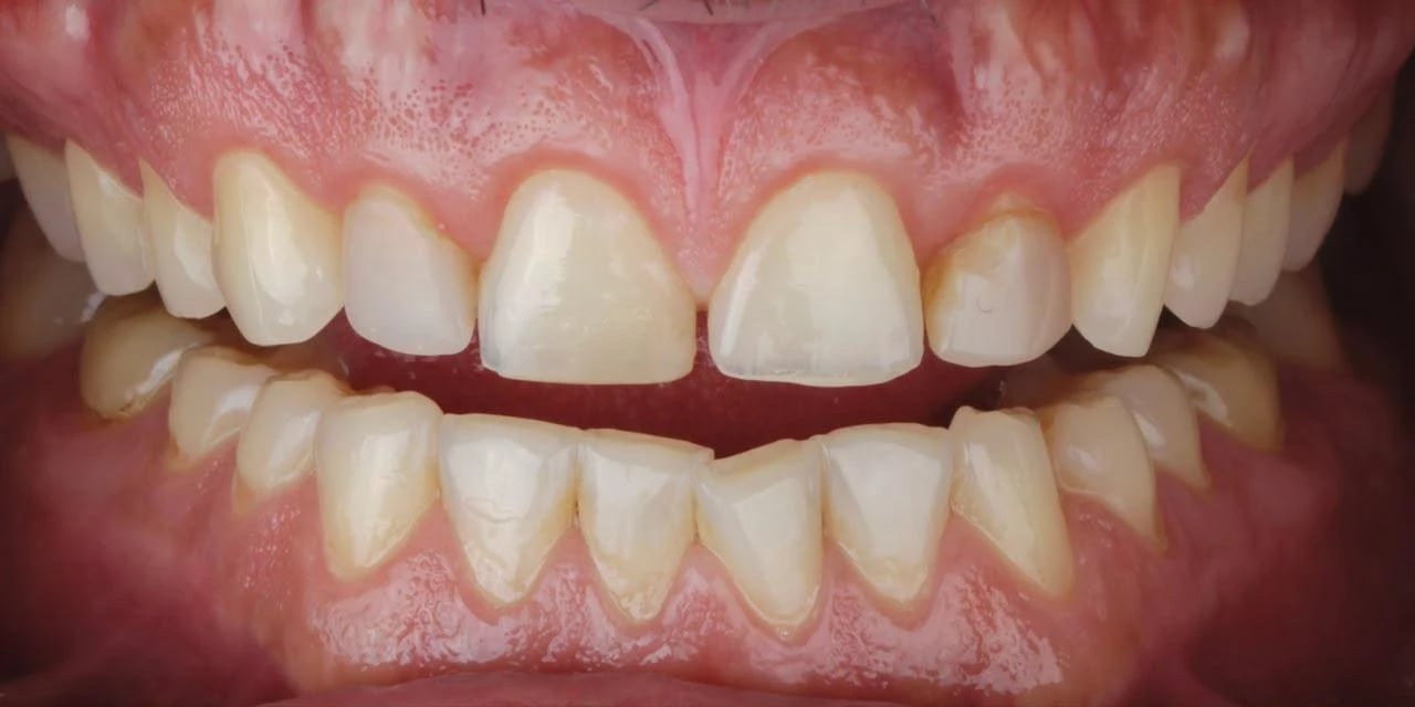 Antes: Lentes de contato dental